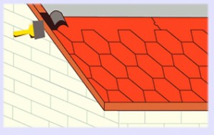 Битумная черепица на односкатной крыше